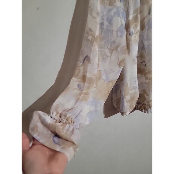 Nine West Blouse Layered Elastic Waist sz XXL Floral - Picture 2 of 5